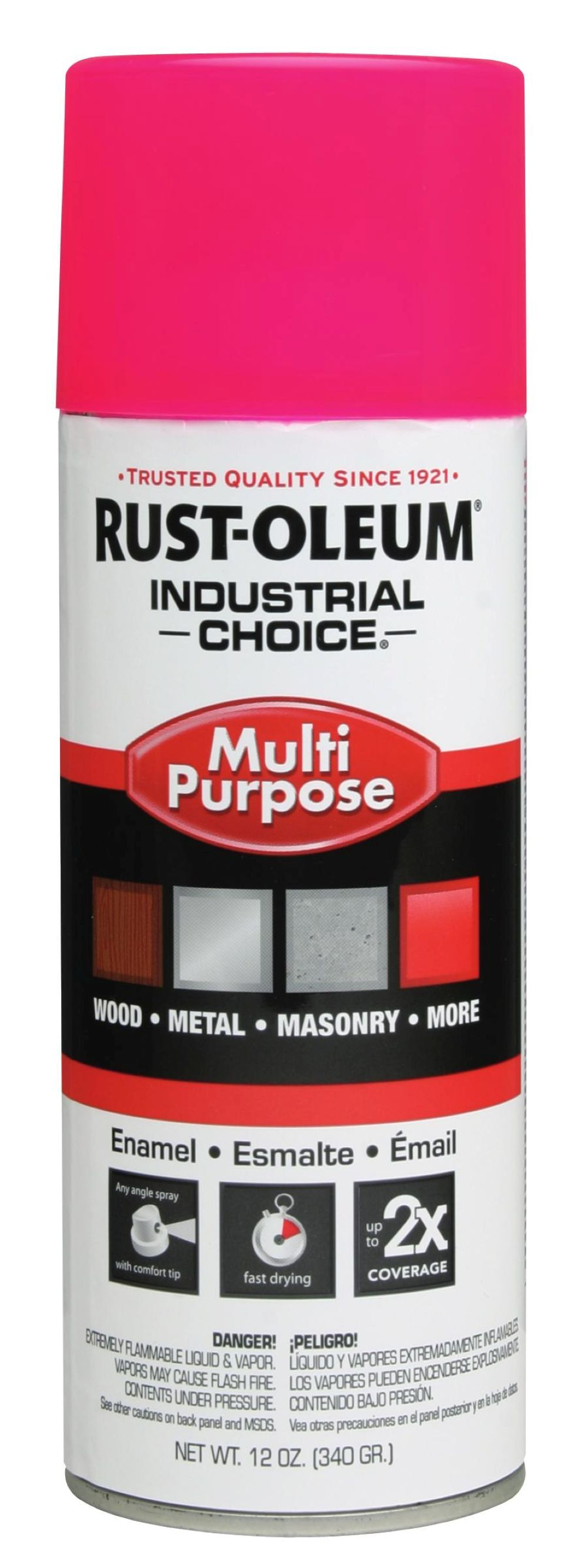 Rust-Oleum&reg; Industrial Choice Enamel Aerosol - Fluorescent Pink - Q1